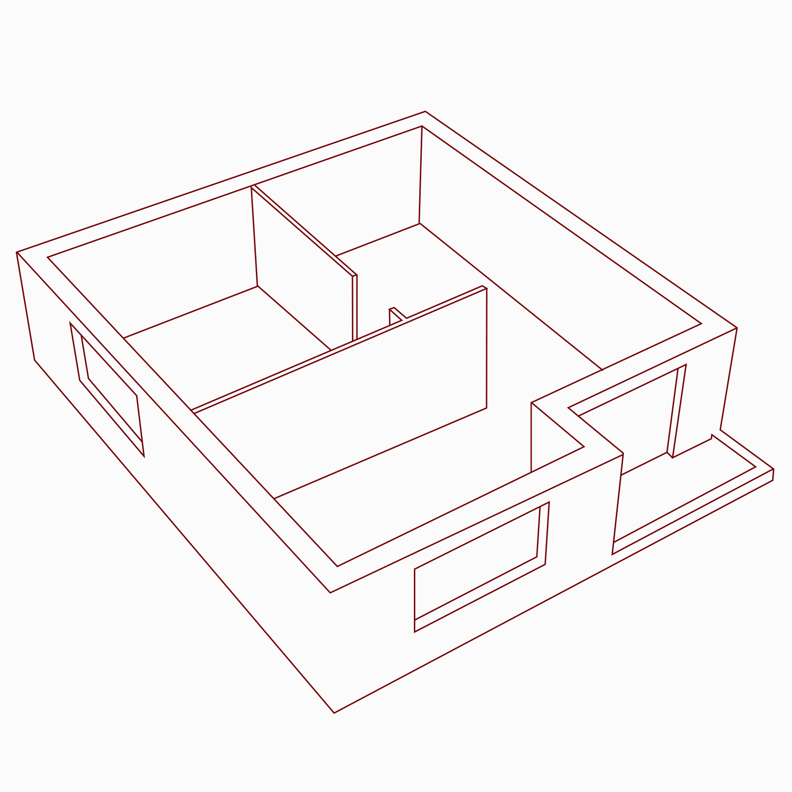 Bau des Dachs als animierte Darstellung