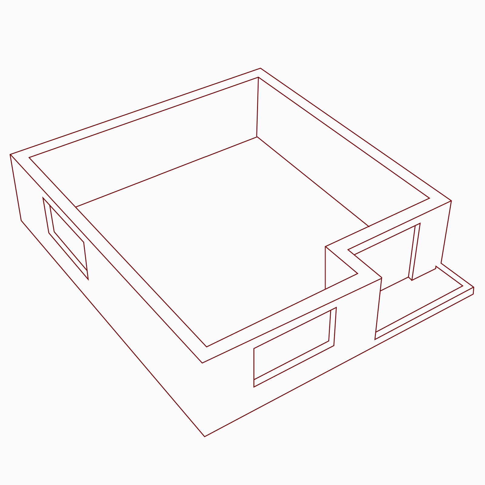 Bau der Innenwände als animierte Darstellung